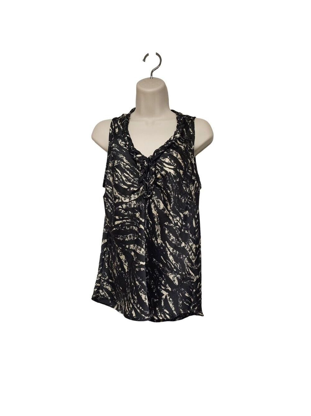 Rafaella Women Black Sleeveless Blouse Size Medium